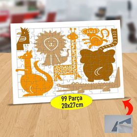 214 Kanguru Ve Değerli Arkadaşları 99 Parça Puzzle Yapboz Tablo