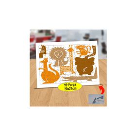 214 Kanguru Ve Değerli Arkadaşları 99 Parça Puzzle Yapboz Tablo