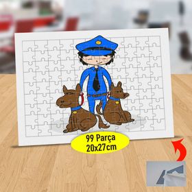 214 Üniformalı Polis Ve Köpekleri 99 Parça Puzzle Yapboz Tablo