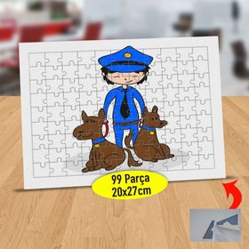 214 Üniformalı Polis Ve Köpekleri 99 Parça Puzzle Yapboz Tablo