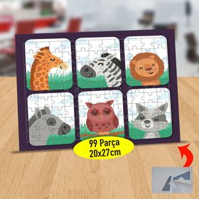 214 Zürafa Ve Sevimli Arkadaşları 99 Parça Puzzle Yapboz Tablo