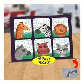 214 Zürafa Ve Sevimli Arkadaşları 99 Parça Puzzle Yapboz Tablo
