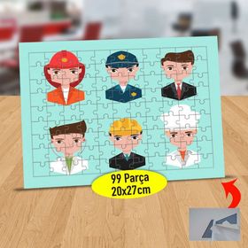 2147 Meslekleri Öğreniyorum Eğitici 99 Parça Puzzle Yapboz Tablo