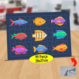 2147 Rengarenk Balık Arkadaşlar 99 Parça Puzzle Yapboz Tablo