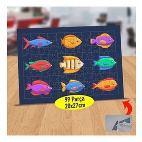 2147 Rengarenk Balık Arkadaşlar 99 Parça Puzzle Yapboz Tablo