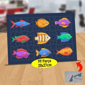 2147 Rengarenk Balık Arkadaşlar 99 Parça Puzzle Yapboz Tablo