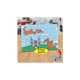 2147497300 Ateş Püsküren Ejderhalar 99 Parça Puzzle Yapboz Tablo