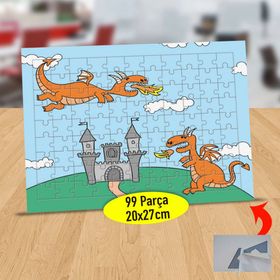 2147497300 Ateş Püsküren Ejderhalar 99 Parça Puzzle Yapboz Tablo