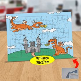 2147497300 Ateş Püsküren Ejderhalar 99 Parça Puzzle Yapboz Tablo