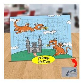 2147497300 Ateş Püsküren Ejderhalar 99 Parça Puzzle Yapboz Tablo