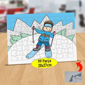 21475 Kayak Yapan Mutlu İnsan 99 Parça Puzzle Yapboz Tablo