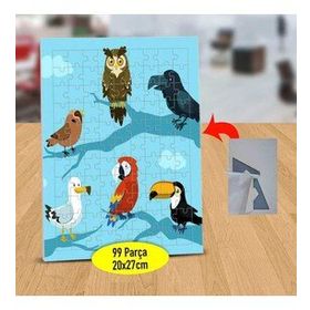 2147505569 Renkli Farklı Tür Kuşlar 99 Parça Puzzle Yapboz Tablo