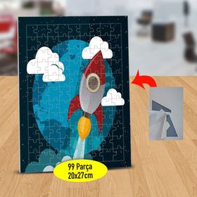 2147507761 Uzaya Fırlatılan Roket 99 Parça Puzzle Yapboz Tablo