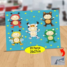 2147523050 Neşeli Hayvan Kostümleri 99 Parça Puzzle Yapboz Tablo