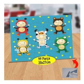 2147523050 Neşeli Hayvan Kostümleri 99 Parça Puzzle Yapboz Tablo