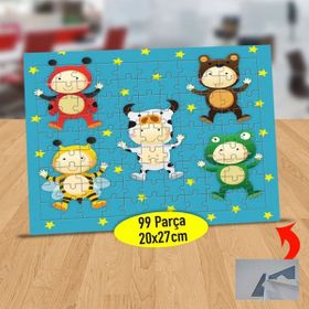2147523050 Neşeli Hayvan Kostümleri 99 Parça Puzzle Yapboz Tablo