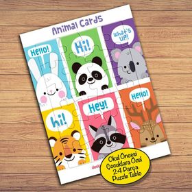 2147655184 Animal Cards Hayvanlar Çocuklara Özel Puzzle Yapboz Tablo