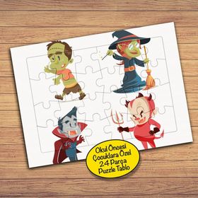 2147679345 Cadılar Bayramı Halloween 24 Parça Çocuklara Özel Yapboz Tablo