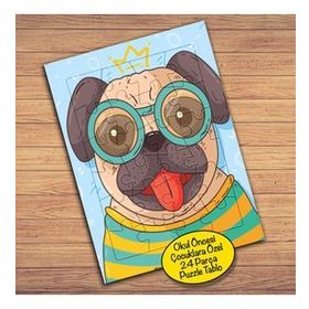 2147694024 Gözlüklü Şımarık Köpek Çocuklara Özel Puzzle Yapboz Tablo