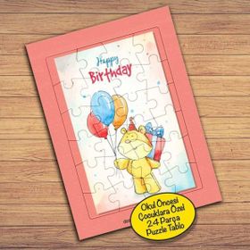 2147769052 Happy Birthday Temalı Çocuklara Özel Puzzle Yapboz Tablo