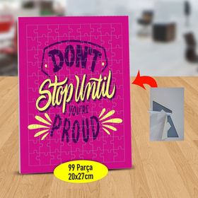 2147843077 Dont Stop Until Yazılı 99 Parça Puzzle Yapboz Tablo