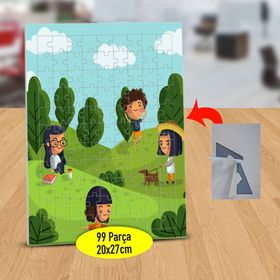 2147866854 Ormanda Dolaşan Çocuklar 99 Parça Puzzle Yapboz Tablo