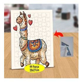 2147866867 Sevgi Dolu Sevimli Lama 99 Parça Puzzle Yapboz Tablo