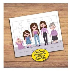 2147867253 Kadının Gelişimi 24 Parça Çocuklara Özel Yapboz Tablo