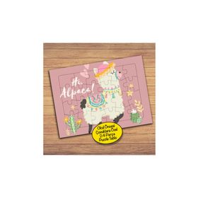 2147885669 Şapkalı Bayan Koyun Çocuklara Özel Puzzle Yapboz Tablo