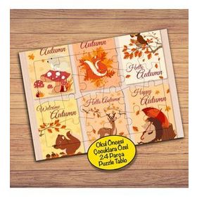 2147887179 Güzel Sonbahar Mevsimi Çocuklara Özel Puzzle Yapboz Tablo
