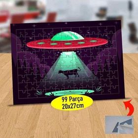 2147895316 İneği Kaçıran Uzaylılar 99 Parça Puzzle Yapboz Tablo