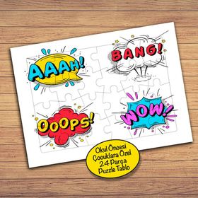 21479 Renkli Komik Balonlar 24 Parça Çocuklara Özel Yapboz Tablo