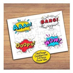 21479 Renkli Komik Balonlar 24 Parça Çocuklara Özel Yapboz Tablo