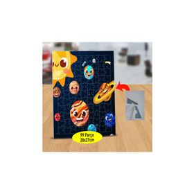 2147903177 Neşeli Surat Gezegenler 99 Parça Puzzle Yapboz Tablo