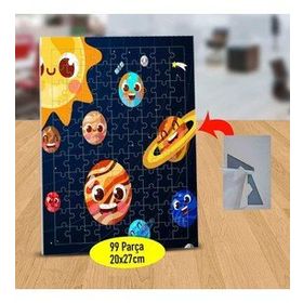 2147903177 Neşeli Surat Gezegenler 99 Parça Puzzle Yapboz Tablo
