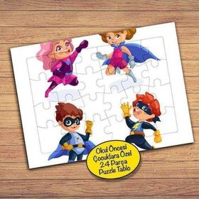 2147903183 Süper Kahramanlar 24 Parça Çocuklara Özel Yapboz Tablo