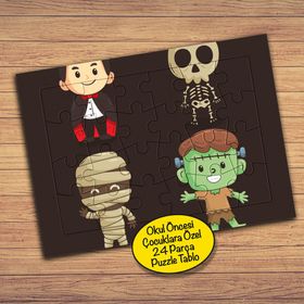 2147912171 Mumya Vampir Halloween Çocuklara Özel Puzzle Yapboz Tablo