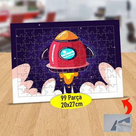 2147919480 Havalanan Tombul Roket 99 Parça Puzzle Yapboz Tablo