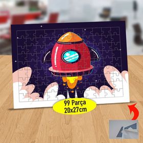 2147919480 Havalanan Tombul Roket 99 Parça Puzzle Yapboz Tablo