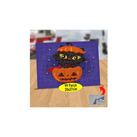 2147924974 Kabaktan Çıkan Kara Kedi 99 Parça Puzzle Yapboz Tablo