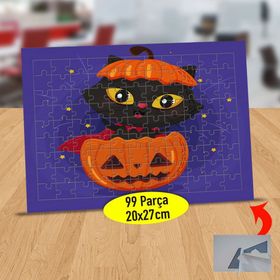 2147924974 Kabaktan Çıkan Kara Kedi 99 Parça Puzzle Yapboz Tablo