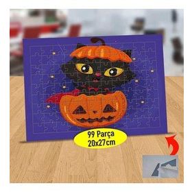 2147924974 Kabaktan Çıkan Kara Kedi 99 Parça Puzzle Yapboz Tablo