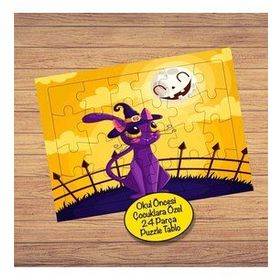 2147927570 Cadı Ay Hallowen 24 Parça Çocuklara Özel Yapboz Tablo