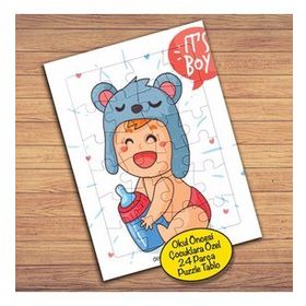 2147942717 Mutlu Gülen Bebek Çocuklara Özel Puzzle Yapboz Tablo