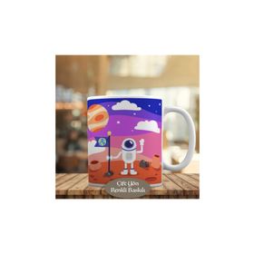 2147960430 Uzaya Bayrak Diken Astronot Kupa Bardak