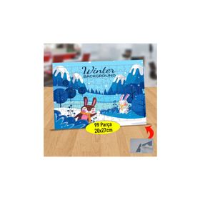 2147991933 Karlı Ormanda Tavşanlar 99 Parça Puzzle Yapboz Tablo