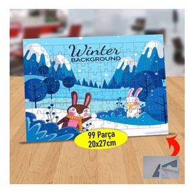 2147991933 Karlı Ormanda Tavşanlar 99 Parça Puzzle Yapboz Tablo