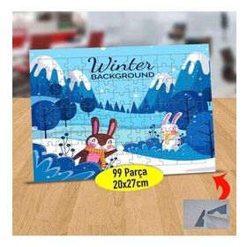 2147991933 Karlı Ormanda Tavşanlar 99 Parça Puzzle Yapboz Tablo