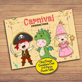 2148021874 Çocuk Kıyafet Balosu Çocuklara Özel Puzzle Yapboz Tablo
