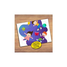 2148090431 Uçan Gezen ve Kitap Çocuklara Özel Puzzle Yapboz Tablo